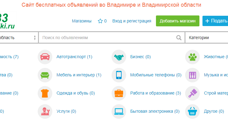 Доска бесплатных и частных объявлений